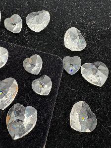 Swarovski Miniature Clear Crystal Heart Figurines - Photo 2
