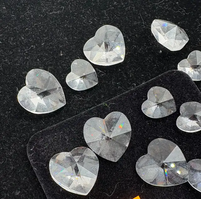 Swarovski Miniature Clear Crystal Heart Figurines - Photo 3