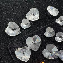 Swarovski Miniature Clear Crystal Heart Figurines - Photo 3