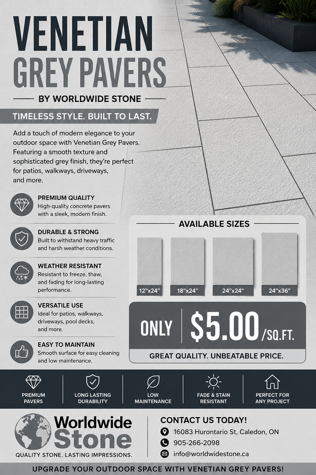 Venetian Grey Pavers – Premium Outdoor Stone | $5/Sqft - Photo 2