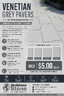 Venetian Grey Pavers – Premium Outdoor Stone | $5/Sqft - Photo 2