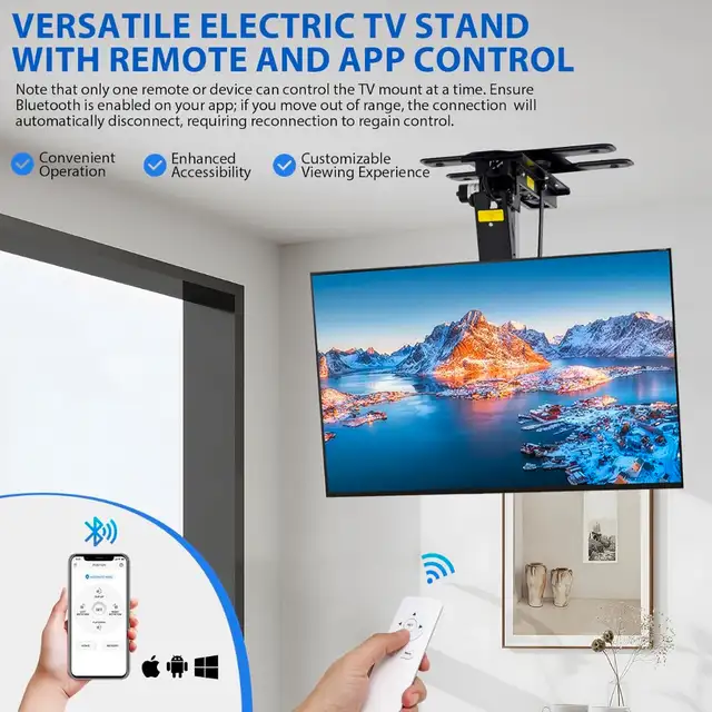 TOPSKY Motorized Ceiling TV Mount – Remote & App Controlled - Photo 7
