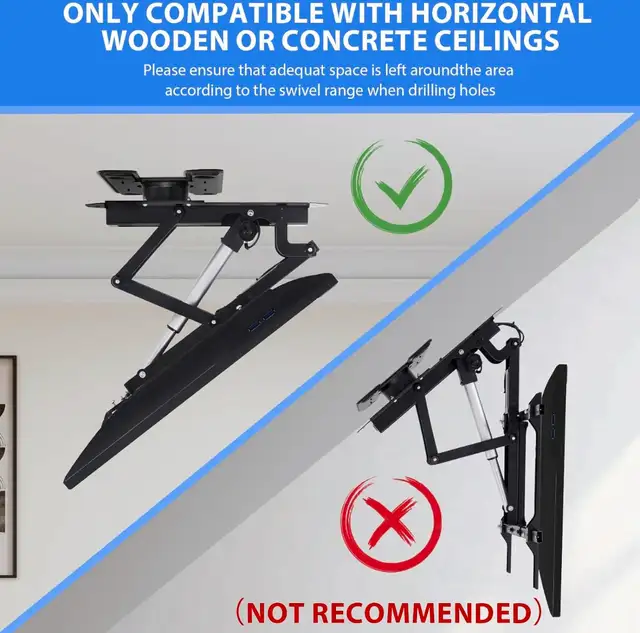 TOPSKY Motorized Ceiling TV Mount – Remote & App Controlled - Photo 8