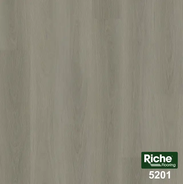 Sale $1.74/sqft Riche 6.5mm Vinyl Plank Flooring | Pewter Grey