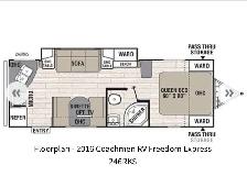 2016, Coachman Freedom Express Trailer. Couples trailer, sleep 4 - Photo 2