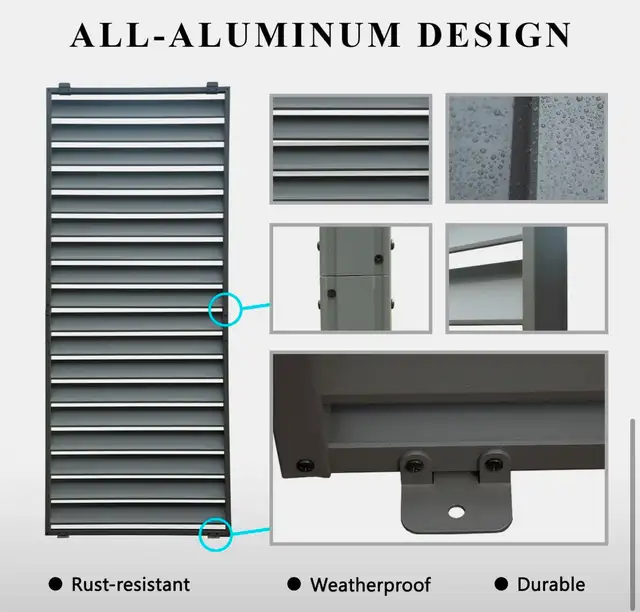 Outdoor Pergola Shade Screen - Photo 8