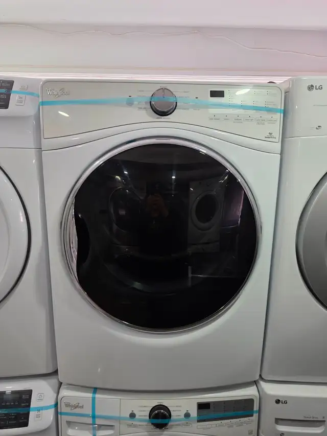 NICE! Whirlpool 27' White Front-Load Stackable Washer & Dryer - Photo 5