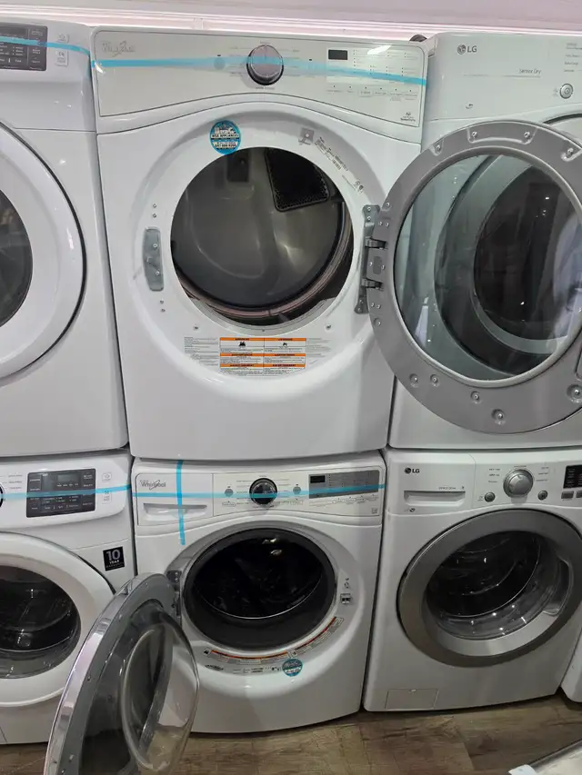 NICE! Whirlpool 27' White Front-Load Stackable Washer & Dryer - Photo 8