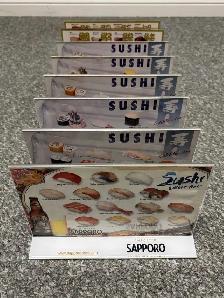 Vintage Japanese Beer Tabletop Sign & Menu Holder – (8pcs)