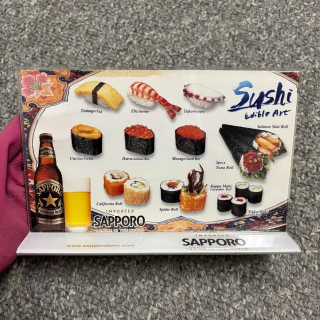 Vintage Japanese Beer Tabletop Sign & Menu Holder – (8pcs) - Photo 5