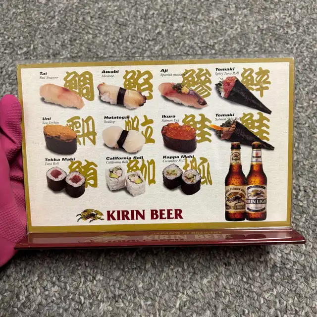 Vintage Japanese Beer Tabletop Sign & Menu Holder – (8pcs) - Photo 7