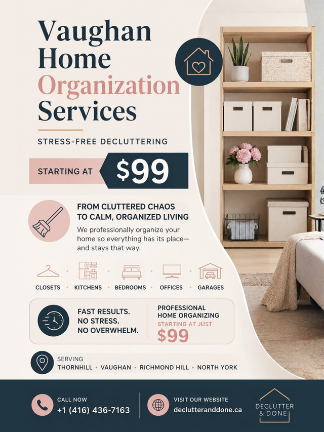 North York Home Organizer Starting at $99
