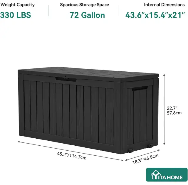 YITAHOME 72-Gallon Outdoor Deck Box - Photo 7