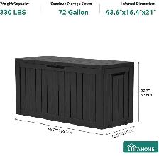 YITAHOME 72-Gallon Outdoor Deck Box - Photo 7