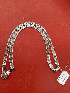 chaîne en argent maille ovales - Photo 2