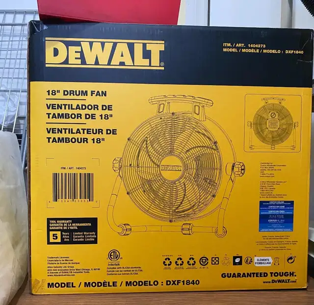 Heavy-duty DeWalt floor Fan, - Photo 2