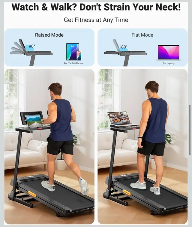 THERUN Auto Incline Folding Treadmill – 3.0 HP Brushless Motor - Photo 4