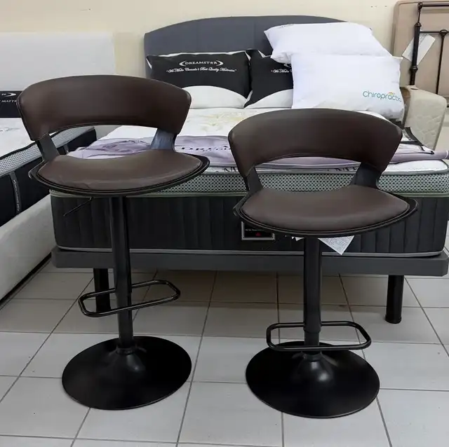 Designer's Rover Adjustable Air Lift Stool in Brown and Black.. - Photo 9