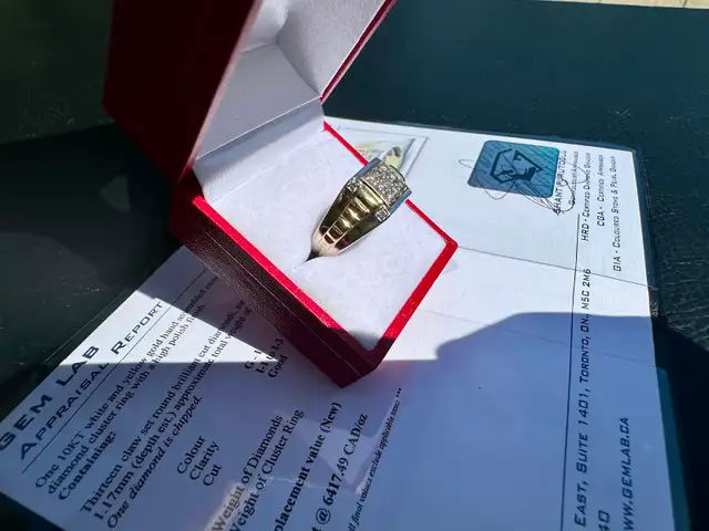 #778 - 10kt White & Yellow Rolex Style Diamond Ring, Size 10 - Photo 3