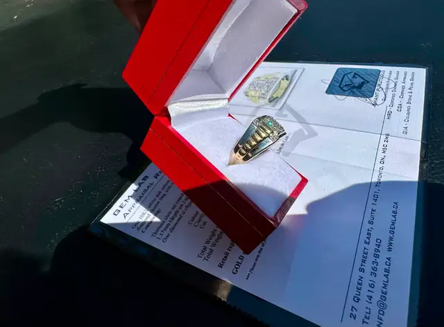 #778 - 10kt White & Yellow Rolex Style Diamond Ring, Size 10 - Photo 4