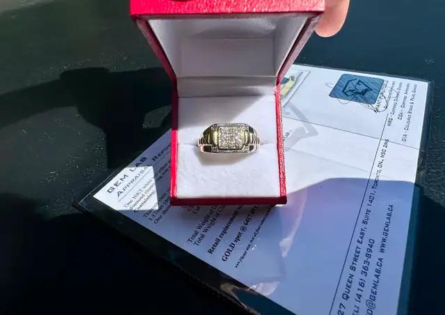 #778 - 10kt White & Yellow Rolex Style Diamond Ring, Size 10 - Photo 5