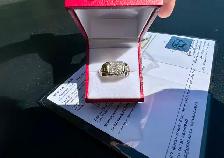 #778 - 10kt White & Yellow Rolex Style Diamond Ring, Size 10 - Photo 5