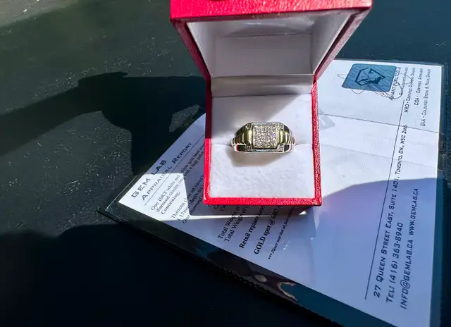 #778 - 10kt White & Yellow Rolex Style Diamond Ring, Size 10 - Photo 7