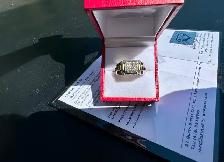 #778 - 10kt White & Yellow Rolex Style Diamond Ring, Size 10 - Photo 7