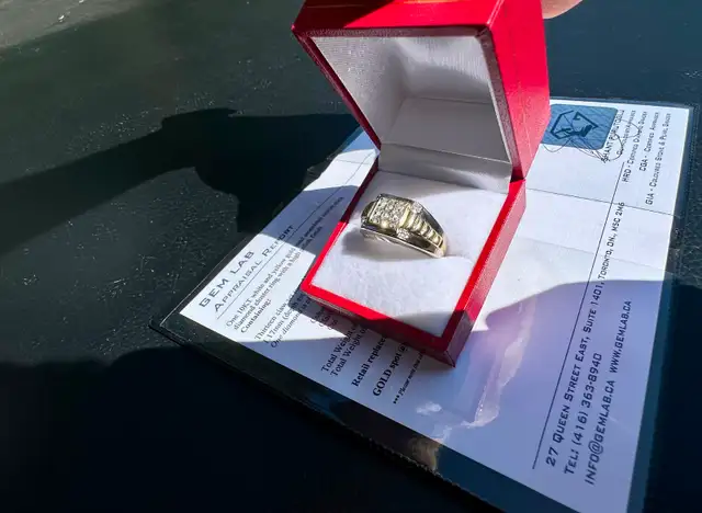#778 - 10kt White & Yellow Rolex Style Diamond Ring, Size 10 - Photo 8
