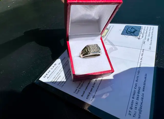 #778 - 10kt White & Yellow Rolex Style Diamond Ring, Size 10 - Photo 9