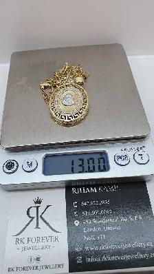 10k yellow gold chain & pendant # 399_12 - Photo 6