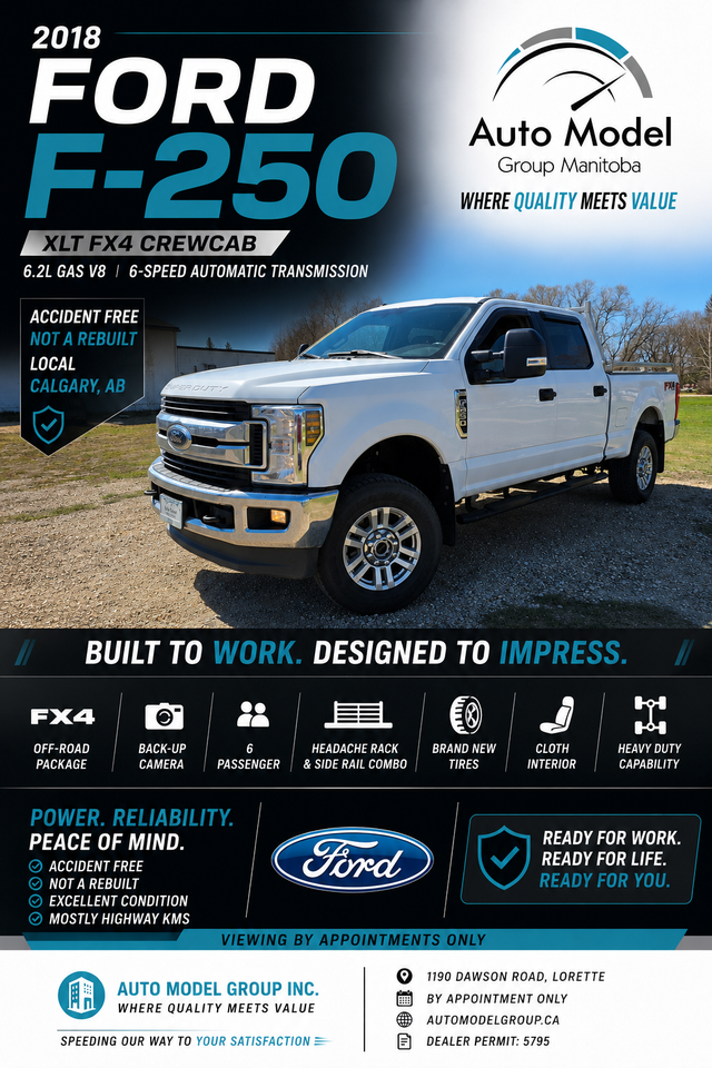 2018 Ford F-250 XLT FX4 CREWCAB 6.2L /ACCIDENT FREE/