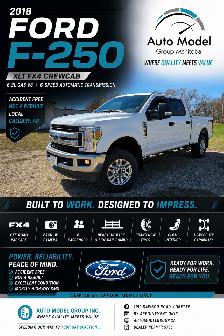 2018 Ford F-250 XLT FX4 CREWCAB 6.2L /ACCIDENT FREE/