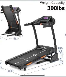 THERUN Foldable Auto Incline Treadmill – 3.5 HP Bluetooth - Photo 6