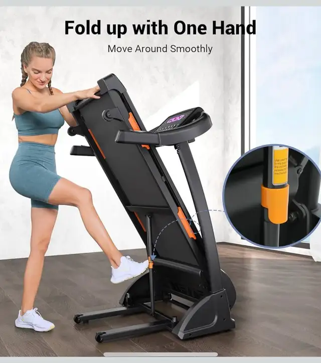 THERUN Foldable Auto Incline Treadmill – 3.5 HP Bluetooth - Photo 9