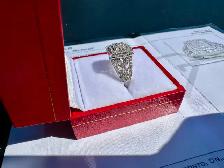 #828 - 14kt White Gold, 1.00 Ct Diamond Engagement Ring, Size 7