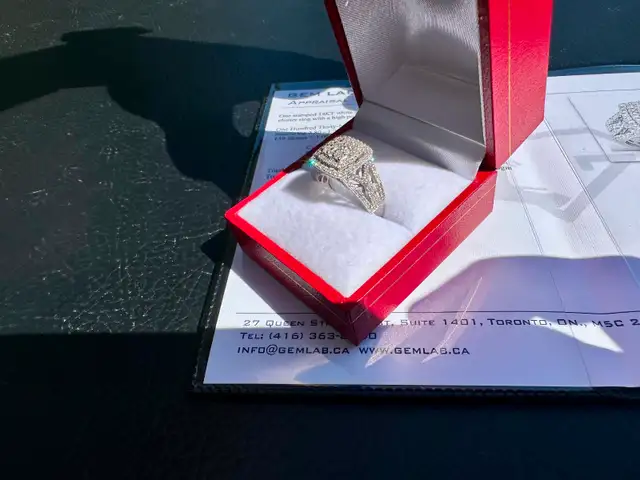 #828 - 14kt White Gold, 1.00 Ct Diamond Engagement Ring, Size 7 - Photo 8
