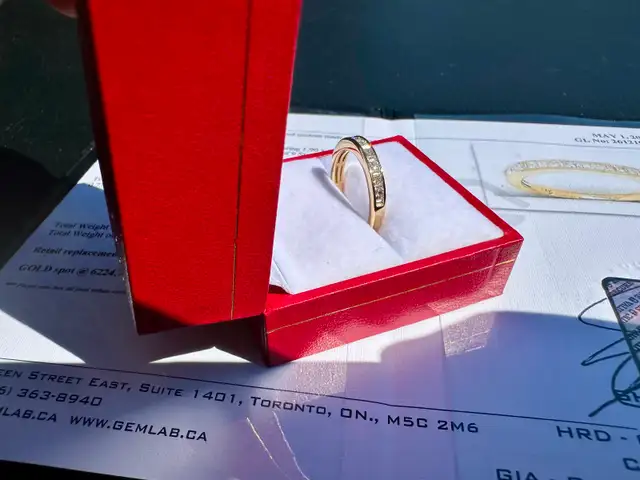 #817 - 14kt Princess & Baguette Custom Diamond Band, Size 6