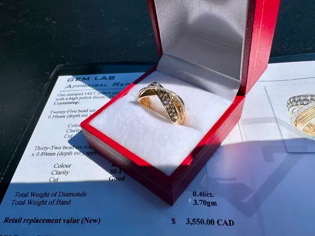 #824 - 14kt EFFY Diamond Ring, Size 7