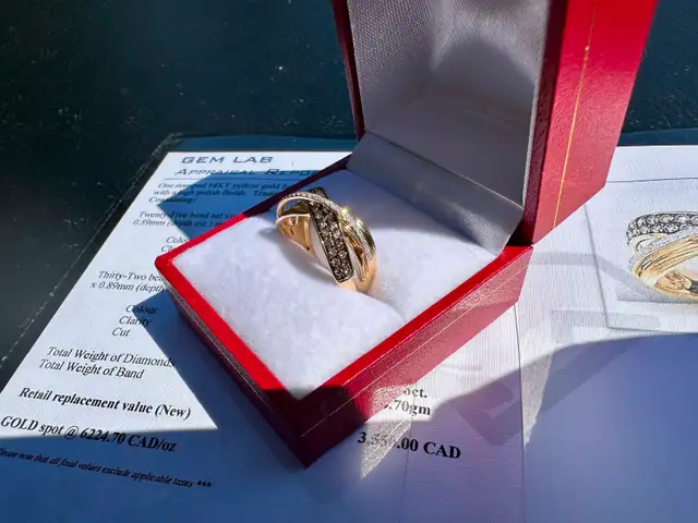 #824 - 14kt EFFY Diamond Ring, Size 7 - Photo 4