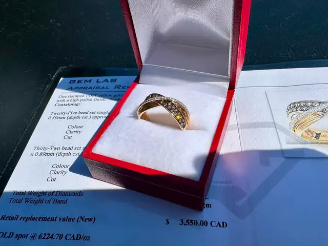 #824 - 14kt EFFY Diamond Ring, Size 7 - Photo 7