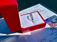 #819 - 10kt White Gold, 1/2 Carat Diamond Band, Size 6