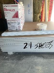 4’ x 8’ - 1/2" Drywall Sheet - 24 Pc