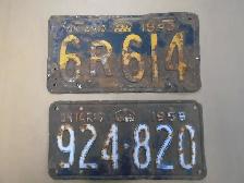 Vintage Ontario license plates
