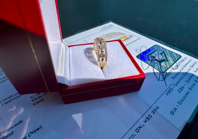 #839 - 14kt Yellow Gold, .39 Carat Diamond Band, Size 7