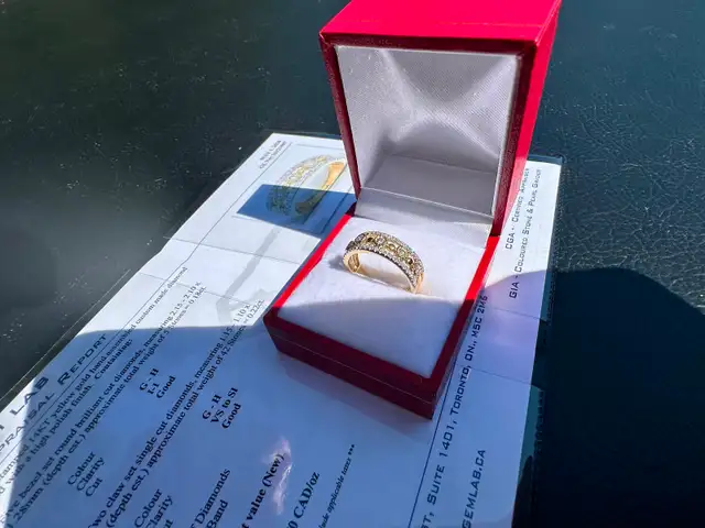 #839 - 14kt Yellow Gold, .39 Carat Diamond Band, Size 7 - Photo 7