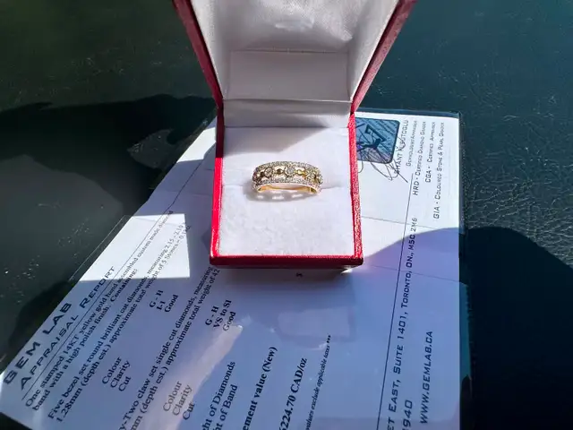 #839 - 14kt Yellow Gold, .39 Carat Diamond Band, Size 7 - Photo 9