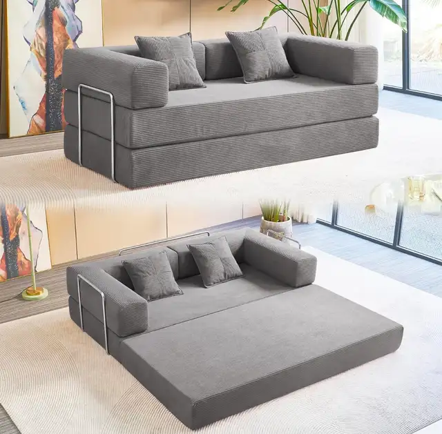 MOEYURO Convertible Foldable Floor Sofa Bed