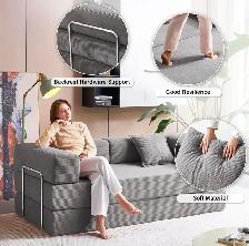 MOEYURO Convertible Foldable Floor Sofa Bed - Photo 7