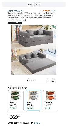 MOEYURO Convertible Foldable Floor Sofa Bed - Photo 9